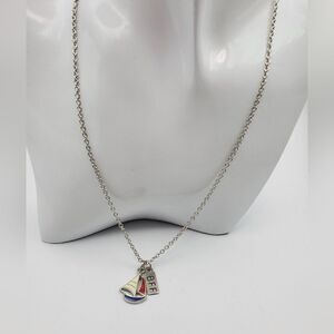 Bff best friend sailor boat necklace N1724